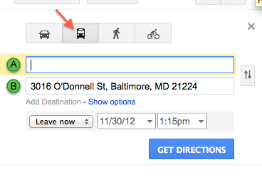 MTA bus icon on Google maps