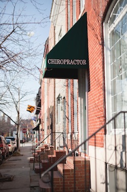 Dr. Mary Steiner, Baltimore chiropractor, office